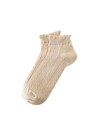 SummerBloom Women's Cotton Mary Jane Lace Socks