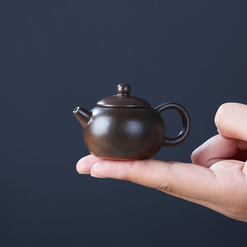 Gohobi Handmade Ceramic YiXing Clay Mini Teapot Ornament Tea pet