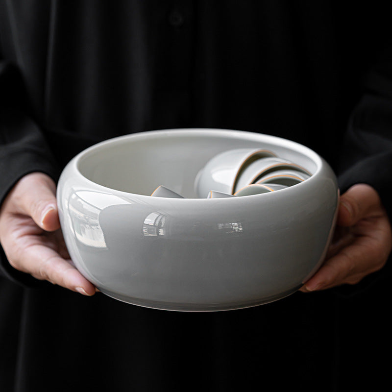 Glace cendre suie glaçure thé lavage, grande tasse de lavage de thé en céramique lavage thé résidu seau bassin d'eau stylo lavage réservoir Kung Fu thé ensemble accessoires