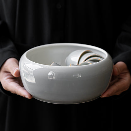 Glace cendre suie glaçure thé lavage, grande tasse de lavage de thé en céramique lavage thé résidu seau bassin d'eau stylo lavage réservoir Kung Fu thé ensemble accessoires