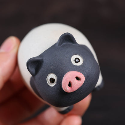 Roaring Gongtang purple sand tea pet pig ornament boutique can raise Jingtang pig personalized tea play tea table tea table tea set accessories