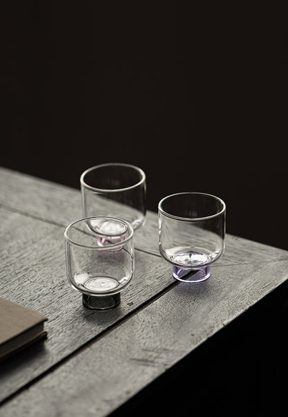 Gohobi High Borosilicate Glass Tall Footed Tea Cup – Transparent Heat-Resistant Master Cup for Gongfu Tea, Chinese Teaware for Home Use