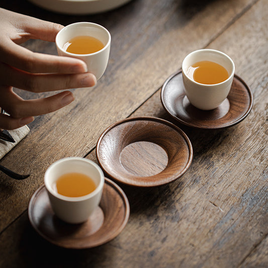 Gohobi Black Walnut Wood Tea Coaster – Solid Wood Heat Insulation Tea Mat