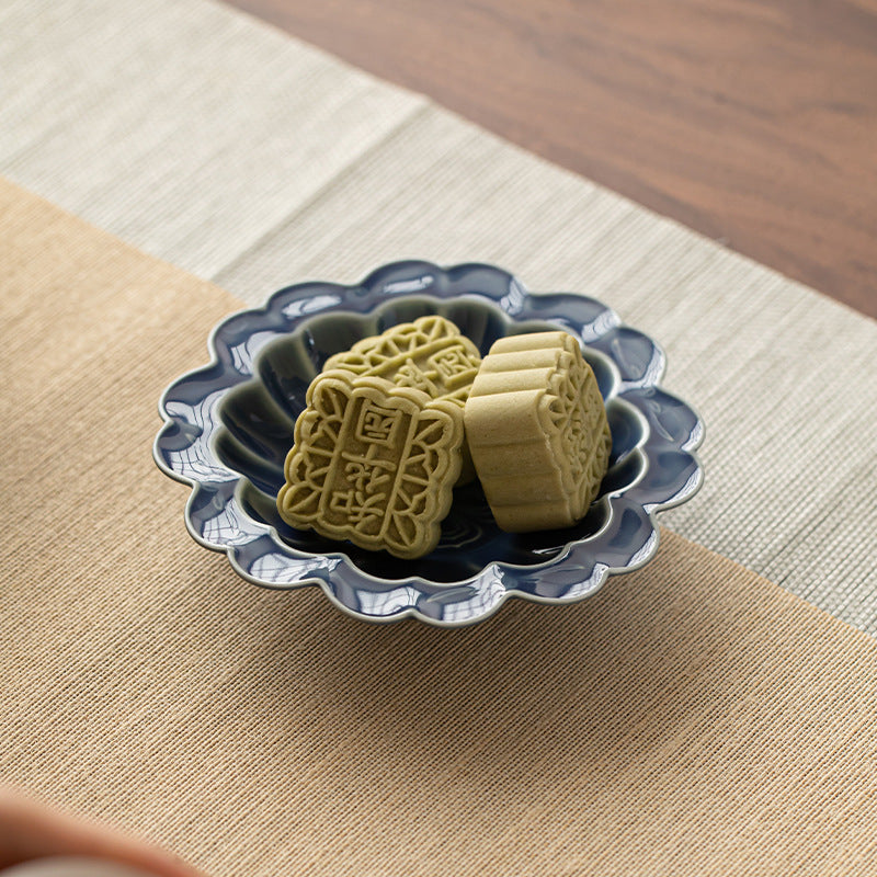 Gohobi, petite assiette de fruits glacés japonais traditionnels - Chrysanthème 001