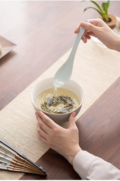 Gohobi Japanese Style Ice Grey and Green Bowl