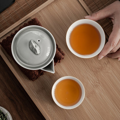 Gohobi Japanese Style Ice Grey Gaiwan Tea Set 004