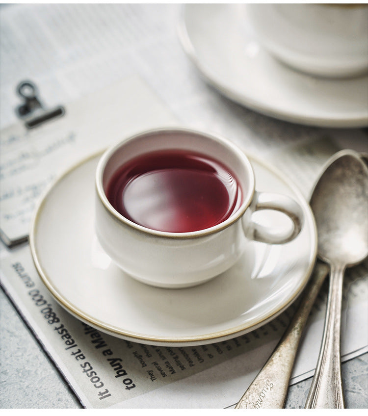 Gohobi Ceramic Coffee Cup and Saucer Set