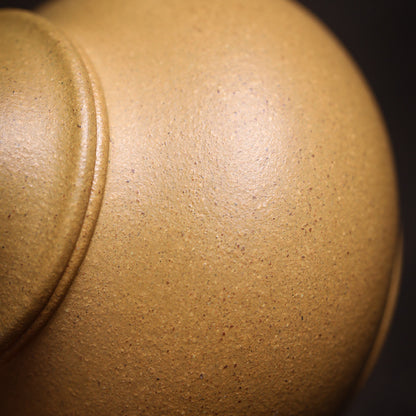 [Chingshui Tang 青水堂] Handmade Yixing Yellow Zisha Clay Teapot 120ml – Original Ore Huangjin Duan Clay Bala Shui Ping Teapot for Gongfu Tea Brewing