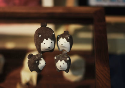 Gohobi x Little Diary Handmade Ceramic Husky Dog