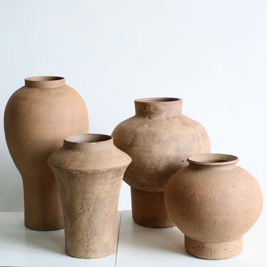 Gohobi retro clay pot ceramic vase