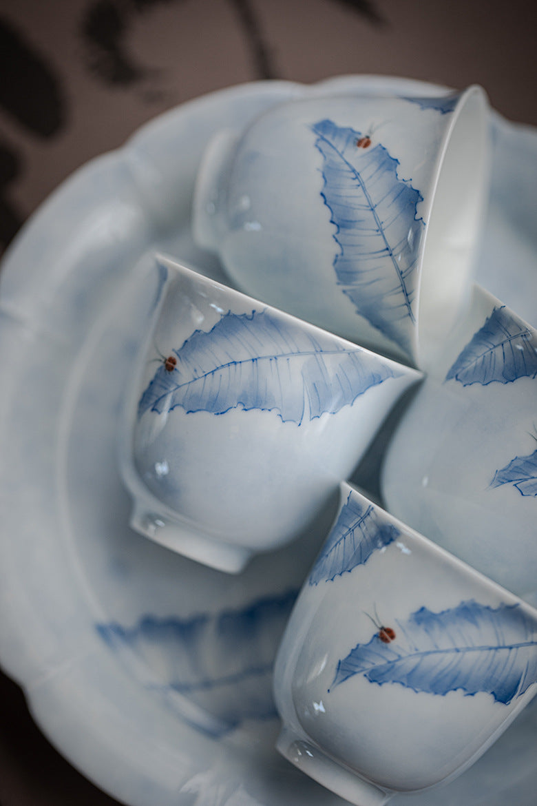 Gohobi Hand-Painted Banana Leaf Teacup