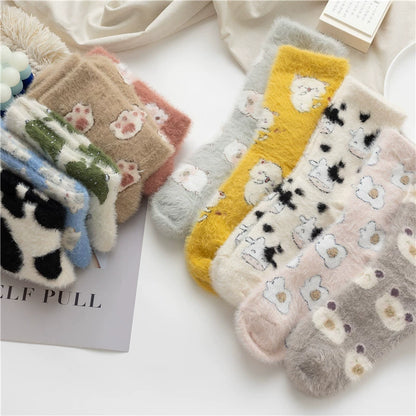 Gohobi Cute Animals Fleece Socks