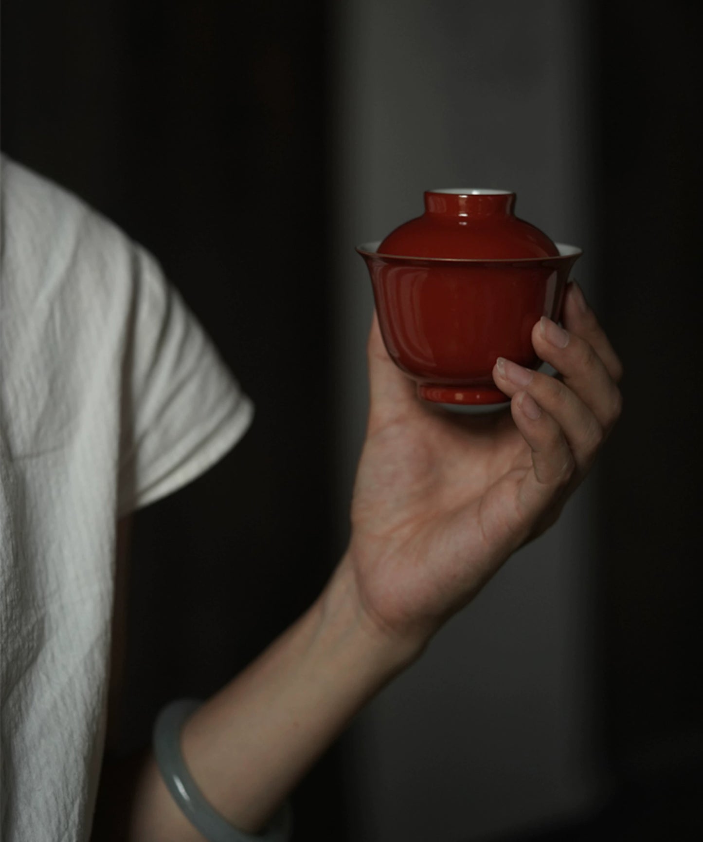 [賦山敘 x Gohobi] “Ink Bamboo & Crane” Kuikou Master Cup – Hand-Painted Jingdezhen Ceramic Tasting Cup