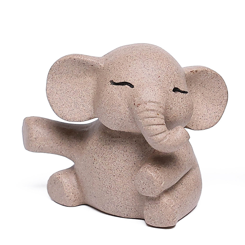 Gohobi Yixing Purple Clay Love Elephant Tea Pet – Handmade Lucky Ornament