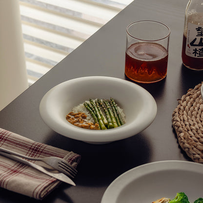 Assiette à soupe occidentale peinte Jinshu mate de 7,5 pouces, assiette à légumes ménagère, hôtel, restaurant, vaisselle en céramique