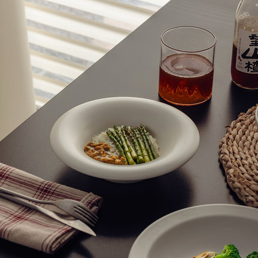 Assiette à soupe occidentale peinte Jinshu mate de 7,5 pouces, assiette à légumes ménagère, hôtel, restaurant, vaisselle en céramique