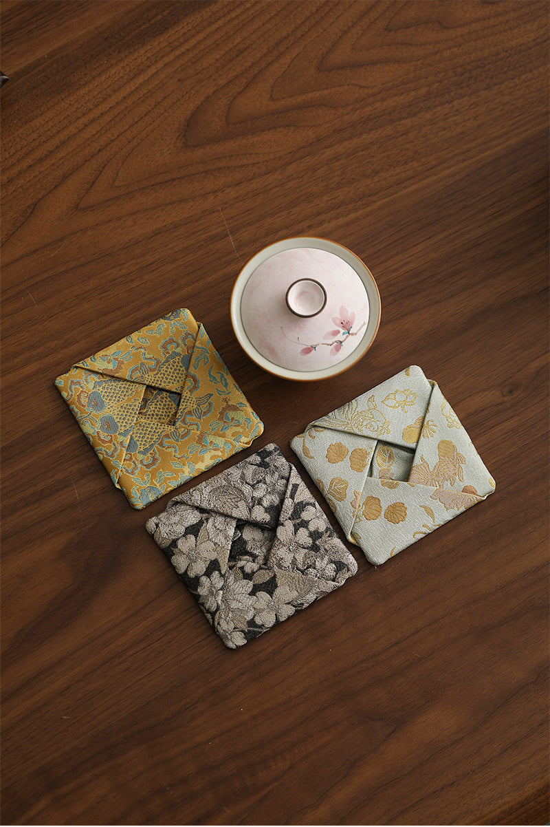 Gohobi Gaiwan Lid Brocade Fabric Cover