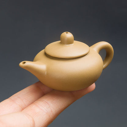 Gohobi Handmade Ceramic YiXing Clay Mini Teapot Ornament Tea pet