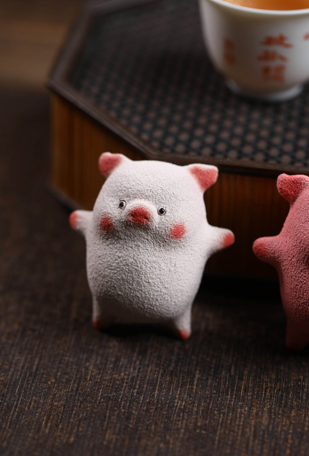 Gohobi Yixing Purple Clay Twelve Zodiac Pig Tea Pet – Handmade Sleeping Pig Ornament