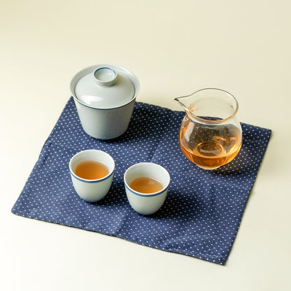 Gohobi Green Double-Line Gaiwan Travel Tea Set