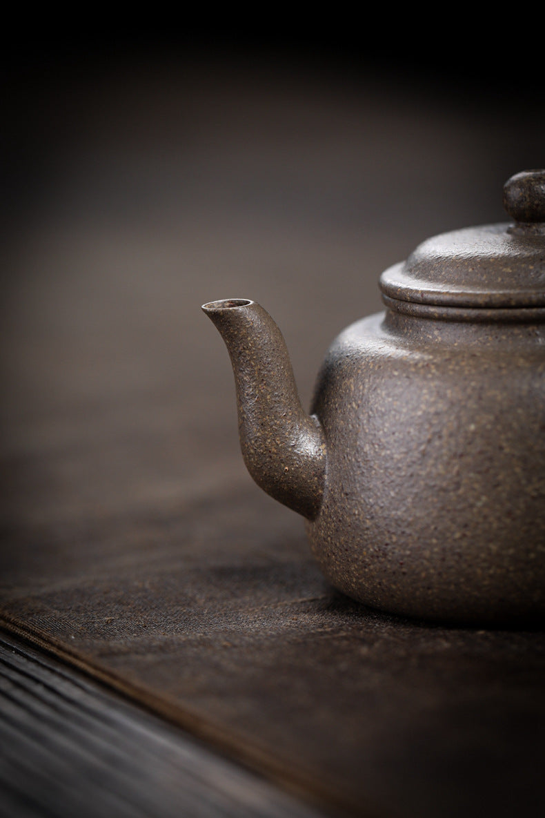 [Chingshui Tang 青水堂] Handmade Yixing Zisha Sandy Purple Clay Teapot – 170ml Original Ore Qing jiangpo Clay, Handmade Light Body with Built-in Filter, Traditional Chinese Purple Clay Teaware