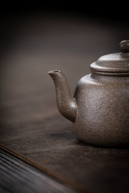 [Chingshui Tang 青水堂] Handmade Yixing Zisha Sandy Purple Clay Teapot – 170ml Original Ore Qing jiangpo Clay, Handmade Light Body with Built-in Filter, Traditional Chinese Purple Clay Teaware