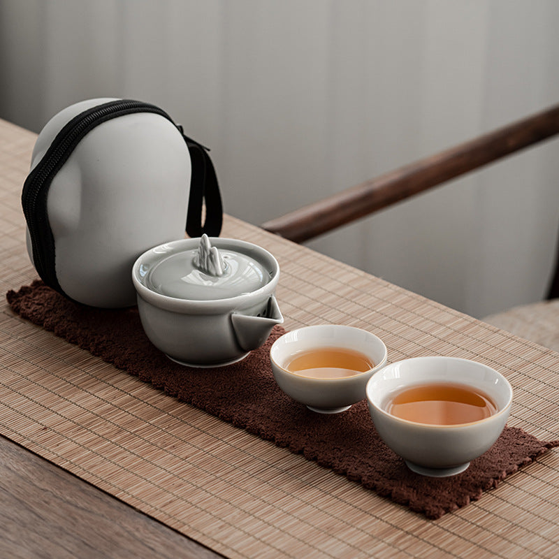 Gohobi Japanese Style Ice Grey Gaiwan Tea Set 004