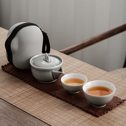 Gohobi Japanese Style Ice Grey Gaiwan Tea Set 004