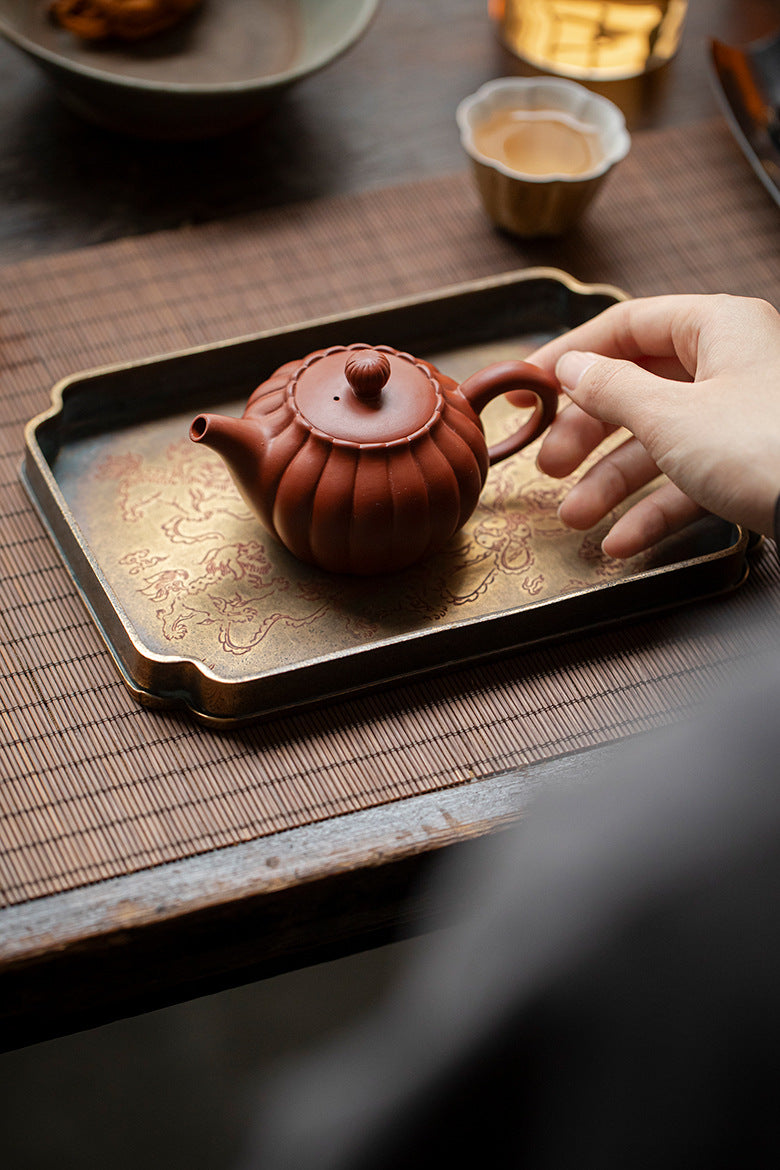 Gohobi Yixing Zisha Chrysanthemum Petal Teapot