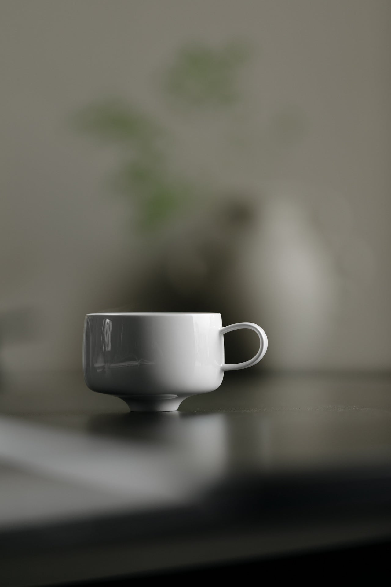 Gohobi Handmade Elegant Ceramic Jade White Clay Coffee Cup Mug