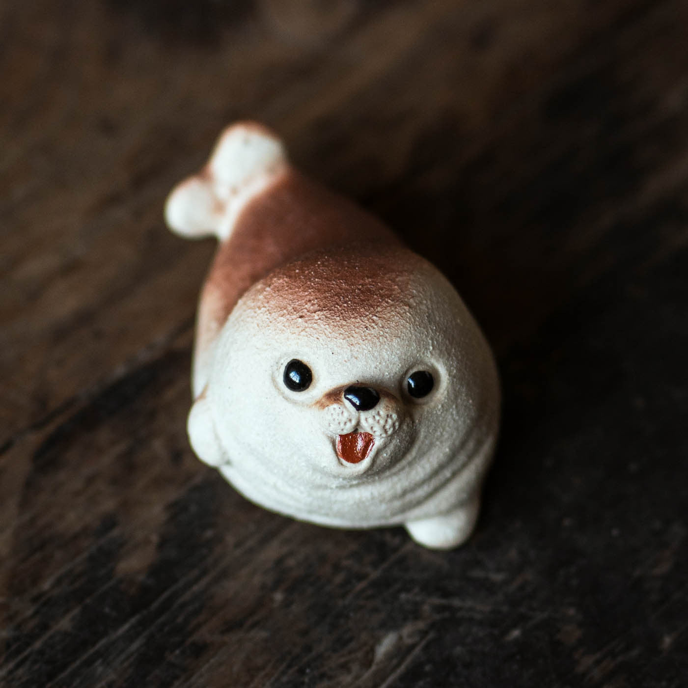Gohobi Yixing Purple Clay Seal Tea Pet – Handmade Marine Animal Zisha Ornament