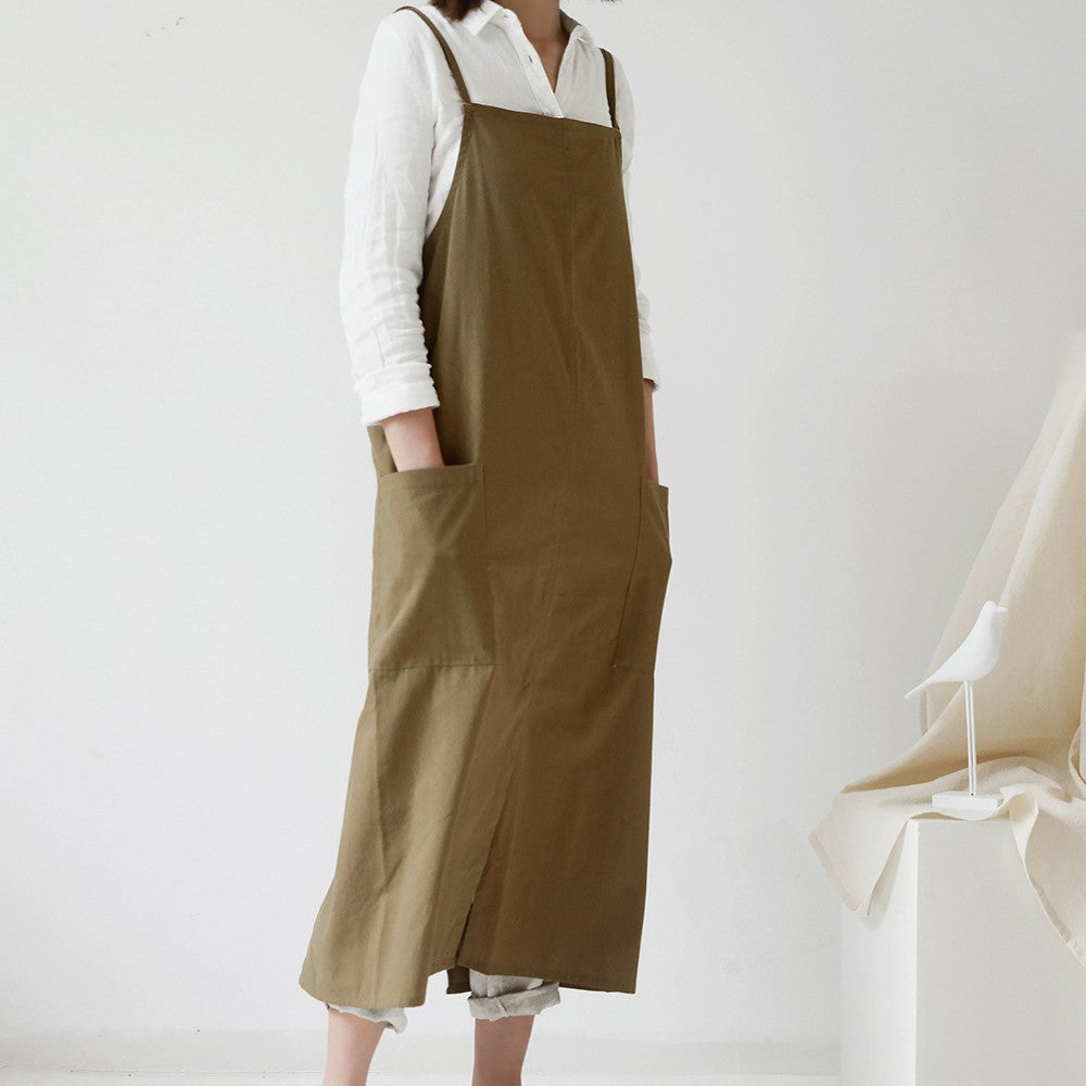 Gohobi Korean Cotton-Linen Adjustable Apron