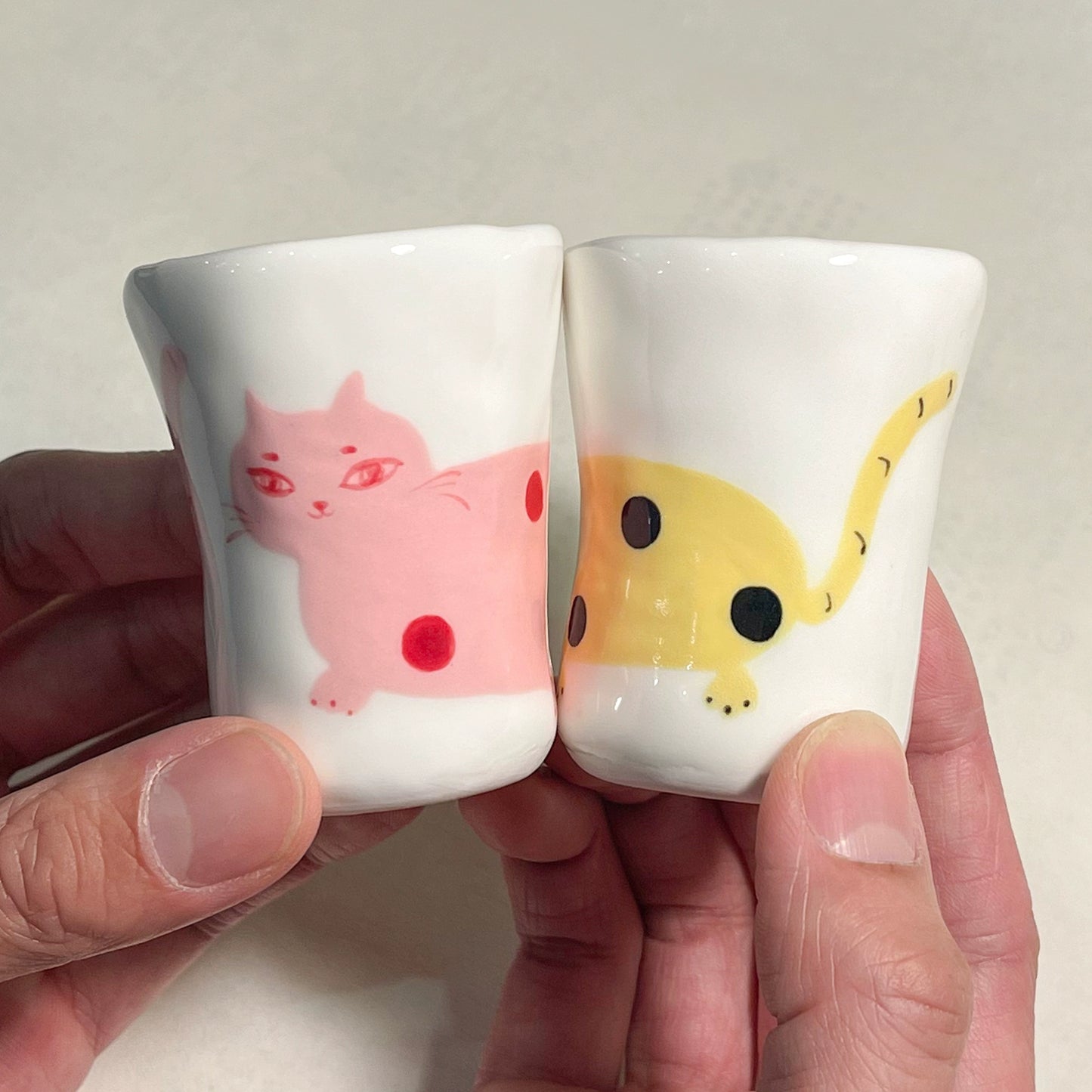 Gohobi x Little Diary Hand-Painted Cat Ceramic Coffee Cup