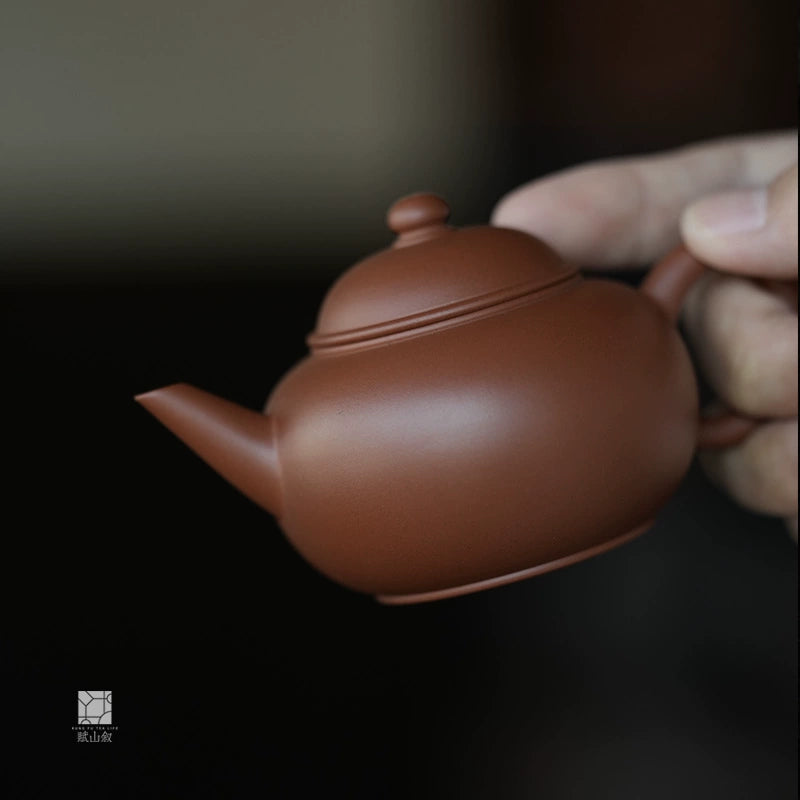 [賦山敘 x Gohobi] Original Ore Zhuni “Xiaoshui Ping” Red Zisha Clay Teapot – Handmade Chaozhou-Style Gongfu Yixing Teapot
