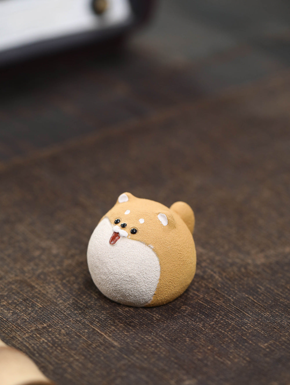 Gohobi Yixing Purple Clay Shiba Inu Tea Pet – Handmade Zodiac Dog Ornament