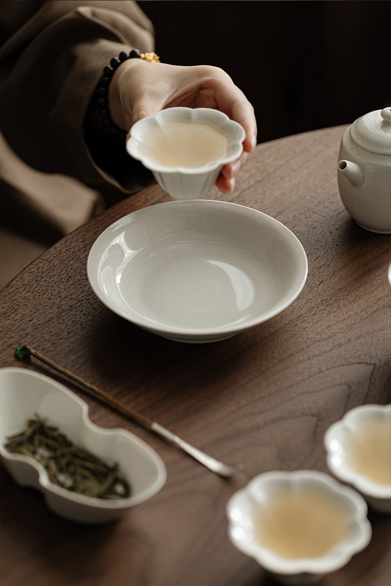 Gohobi Plant Ash Ceramic Multi-Purpose Tea Disc – Gongfu Dry Brewing and Refreshment Plate