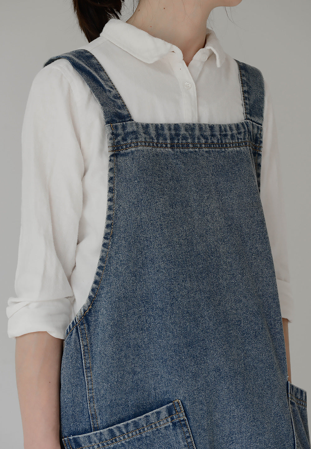 Gohobi Japanese Style Washed Denim Cotton Apron