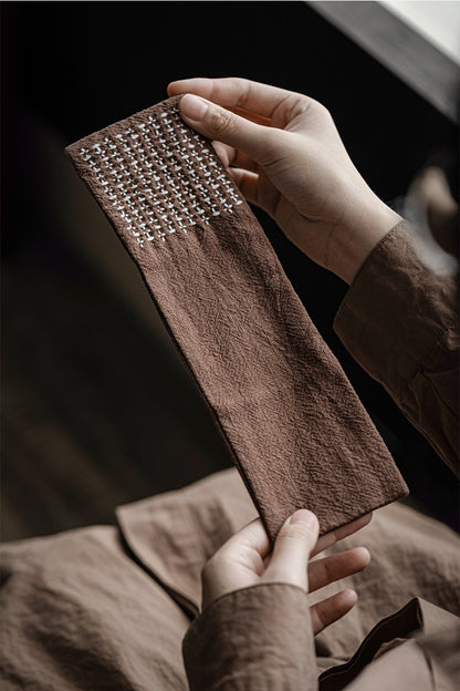 Gohobi Handmade Woven Cotton and Linen Gongfu Tea Towel