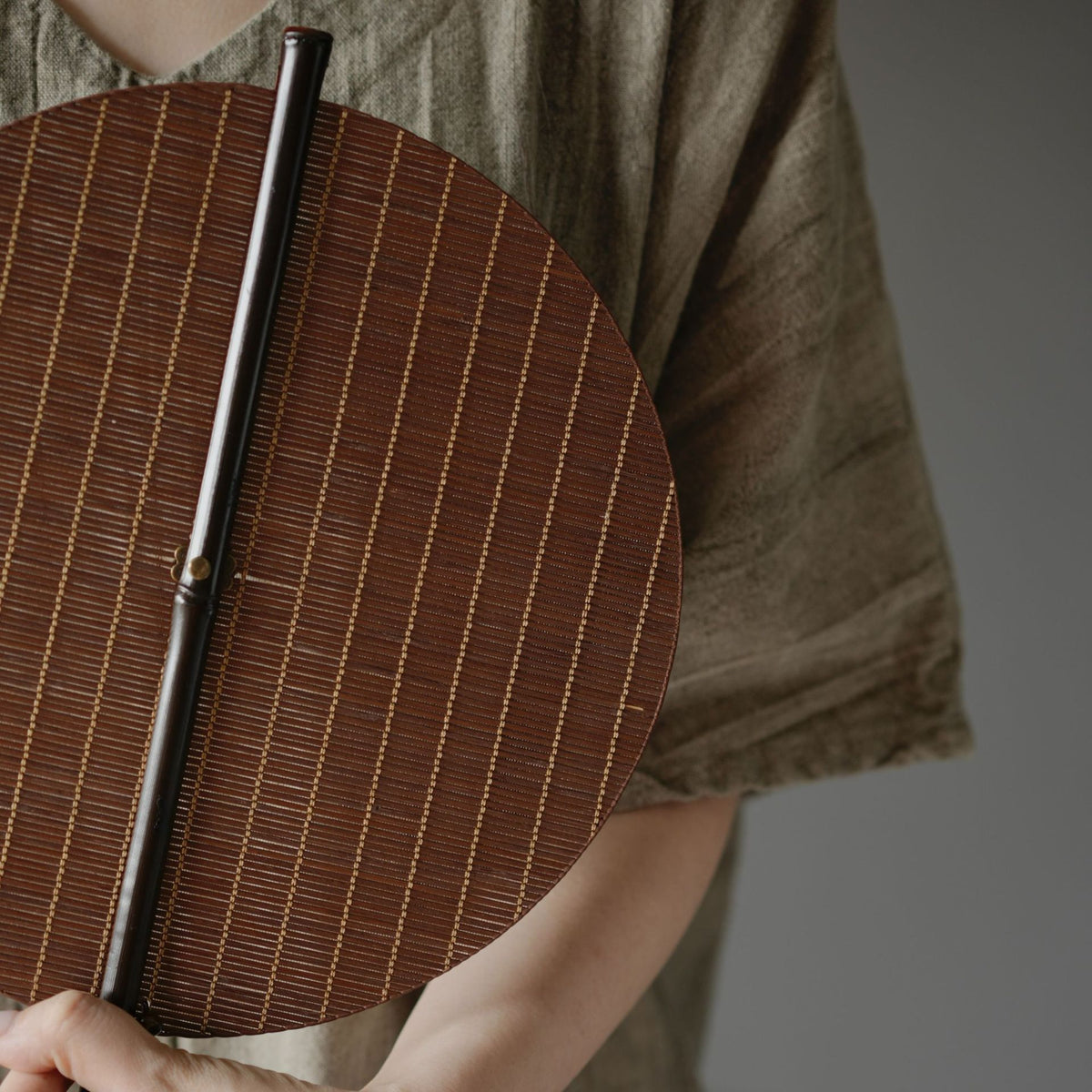 Gohobi Handmade Woven Bamboo Round Fan – Chinese Hanfu Hand Fan