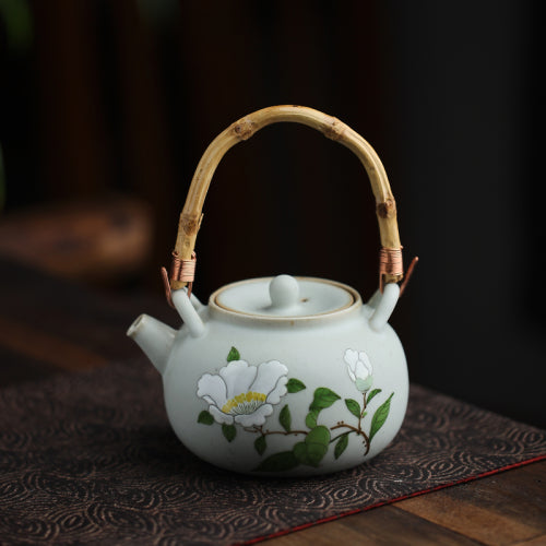 Gohobi Hand-painted Floral Tea Set Teapot Tea cup