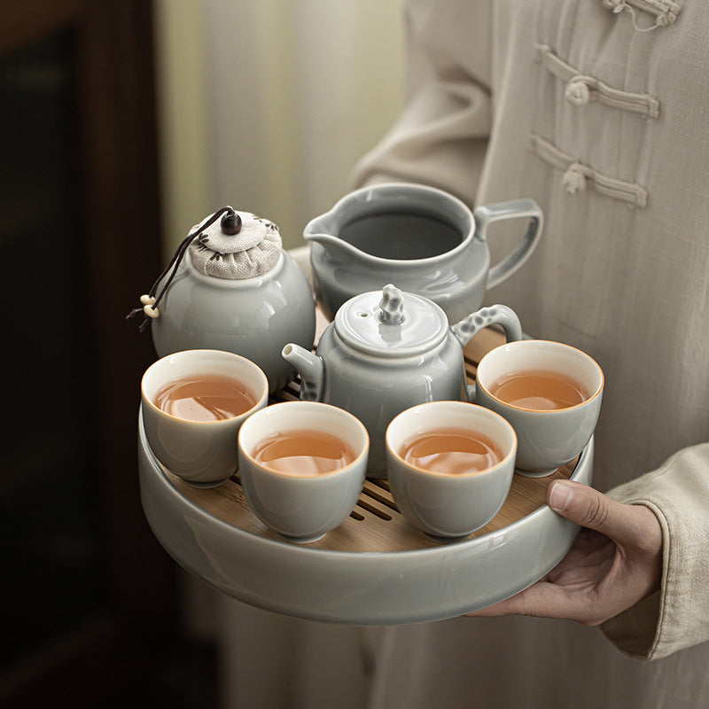Gohobi Japanese Style Ice Grey and Green Tea Set 001