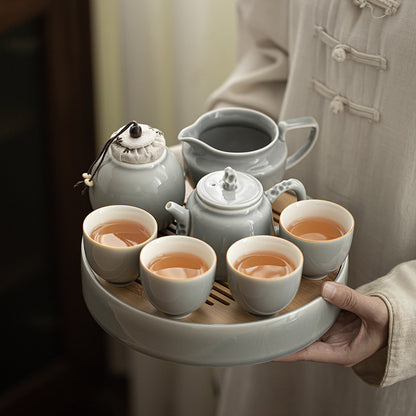 Gohobi Japanese Style Ice Grey and Green Tea Set 001