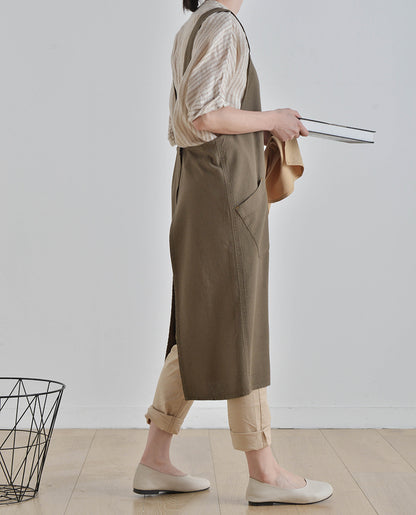 Gohobi Japanese Minimalist Linen Gardening Apron