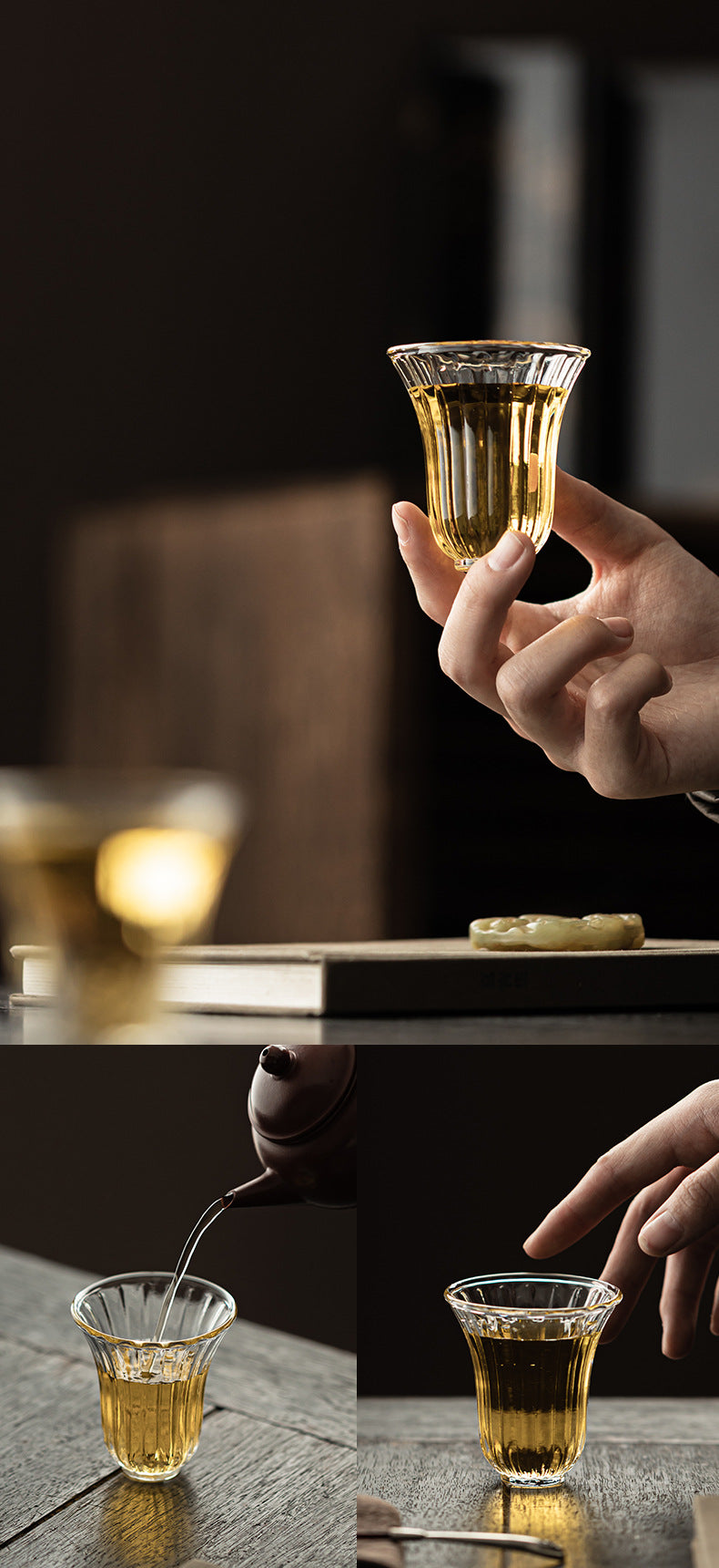 Gohobi High Borosilicate Glass Gongfu Tea Cup – Transparent Heat-Resistant Master Cup and Aroma Cup