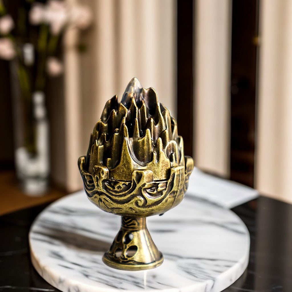 Gohobi Mountain Brass Incense Holder