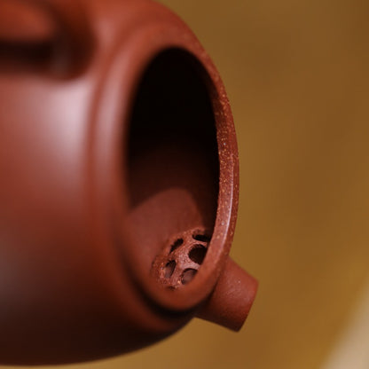 [Chingshui Tang 青水堂] Handmade Yixing Zisha Sandy Purple Clay Teapot – 100ml Handmade Jiangpo Clay Xiao Julun (Small Giant Wheel) Style Teapot, Thin-Walled Small Gongfu Teapot with Built-in Filter