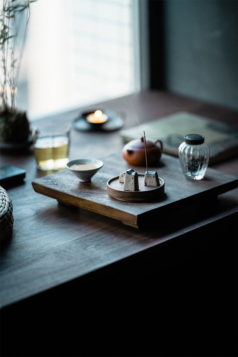 Gohobi Handmade Japanese Style Incense Holder – Zen Ceramic Incense Plug Tray