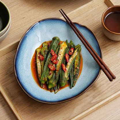 Gohobi Vintage Kiln-Change Irregular Plate