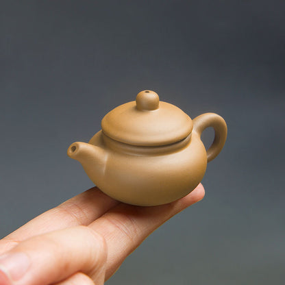 Gohobi Handmade Ceramic YiXing Clay Mini Teapot Ornament Tea pet