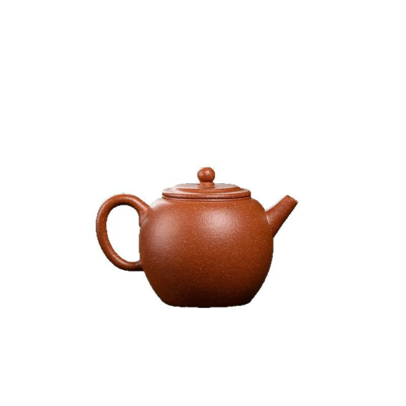 [Chingshui Tang 青水堂] Handmade Yixing Zisha Sandy Purple Clay Teapot – 120ml Original Ore Jin Jiangpo Clay, Handmade Thin Body with Built-in Filter, Da Bin Huai Yue Style Small Gongfu Teapot